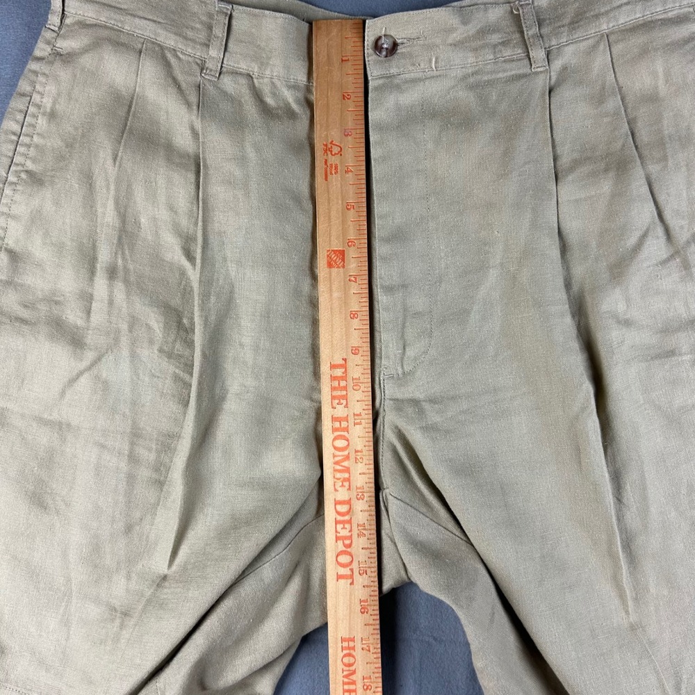Jos. A. Bank Shorts Mens 36 Tan Pleated 100% Linen Sportswear Casual Classic - Picture 6 of 15